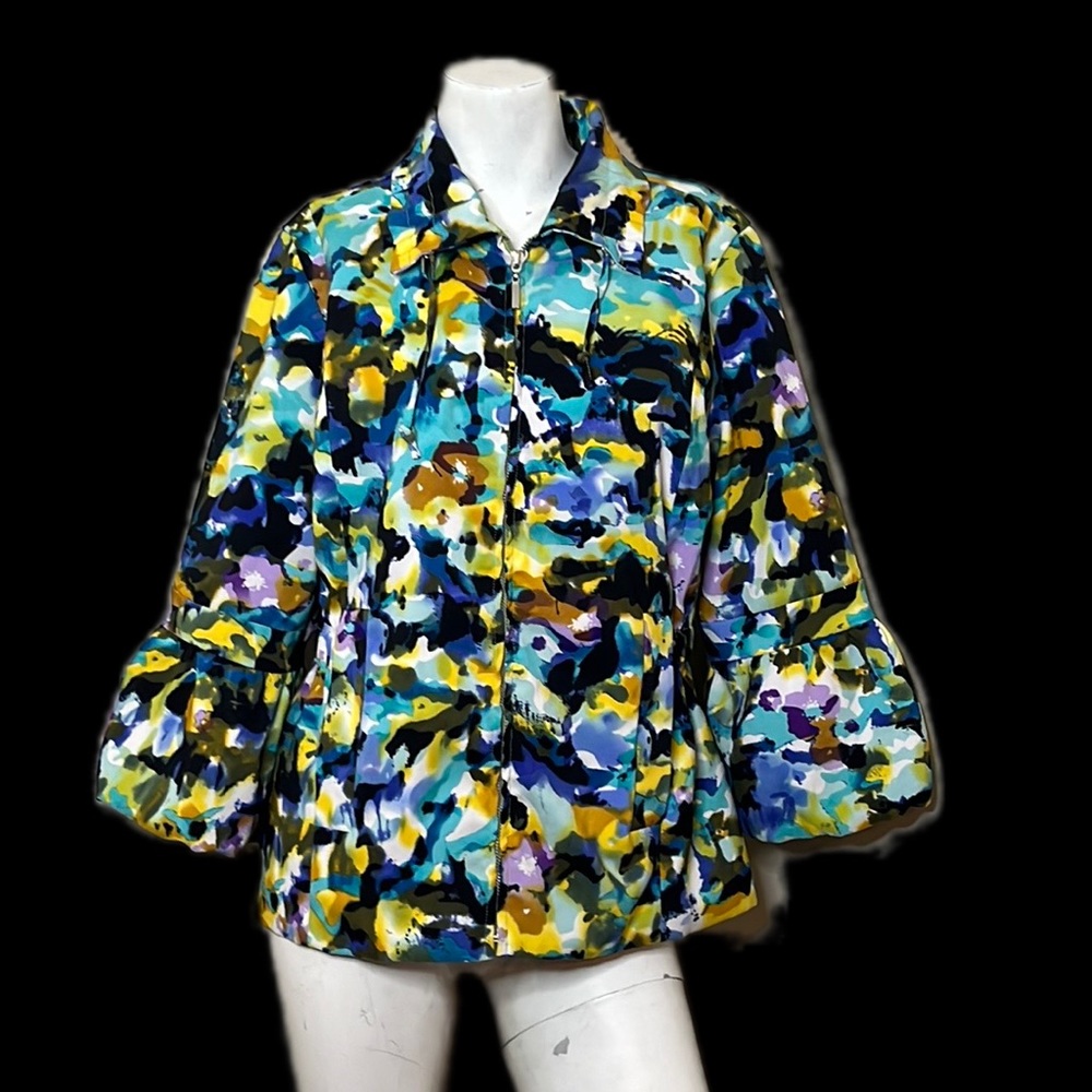 Erin London floral jacket zip fully lined